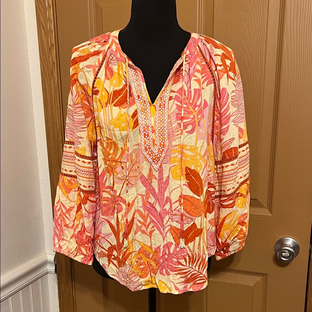 HAUTE HIPPIE Botanical Print Blouse
